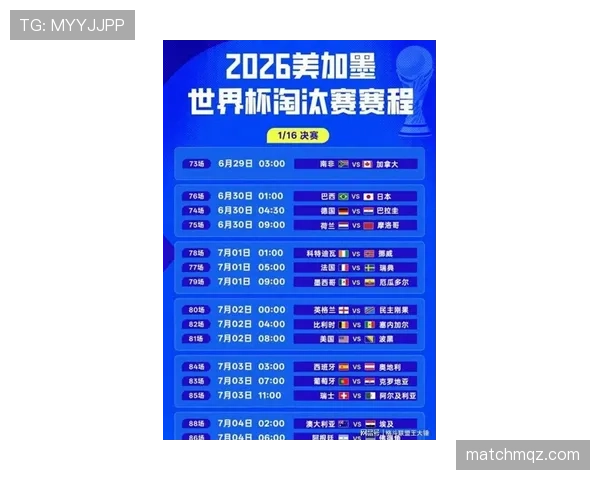 2026世界杯6月29日赛程:淘汰赛焦点比赛汇总